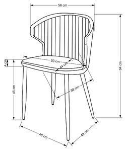 Jedálenská stolička SCK-496 horčicová/čierna