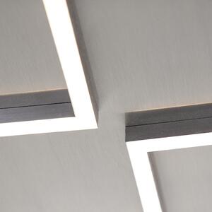 Dizajnové stropné svietidlo oceľové vrátane LED a stmievača - Plazas Mondrian