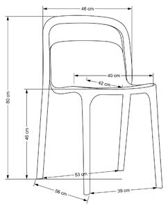 Jedálenská stolička SCK-490 biela