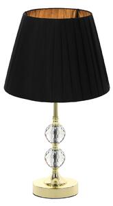 Dekorstudio Nočná lampa Glamour čierno zlatá 43cm