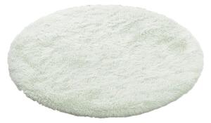 TZ Biely okrúhly shaggy koberec Lana Rozmer: 80 cm