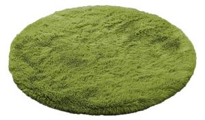 Zelený okrúhly shaggy koberec Lana Rozmer: 80 cm