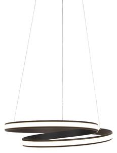 Dizajnová závesná lampa čierna 55 cm vrátane LED 3 stupne stmievateľná - Rowan