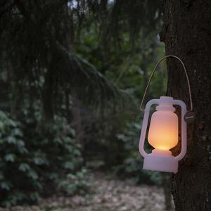 Stolná lampa biely plameňový efekt 22 cm - Storm Mini