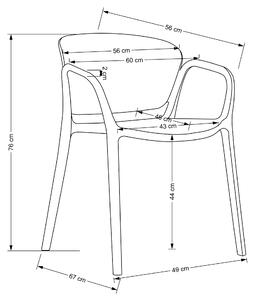 Jedálenská stolička SCK-491 čierna