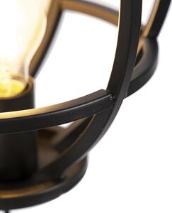 Priemyselná nástenná lampa čierna - Arthur