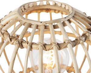 Vidiecka stolná lampa statív bambus 30 cm - Canna