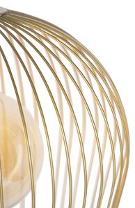 Dizajnové závesné svietidlo zlaté - Wire Ario