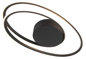 Dizajnové stropné svietidlo čierne vrátane LED 3 stupňové stmievateľné - Rowan