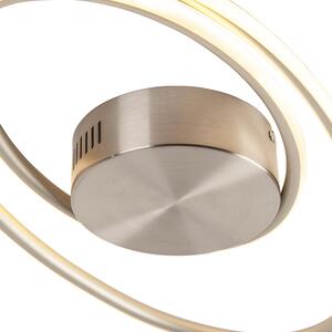 Dizajnové stropné svietidlo oceľové vrátane LED 3 stupňové stmievateľné - Rowan