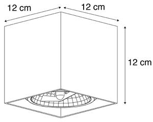 Dizajnový bodový štvorec 1-svetlošedá vrátane 1 x G9 - krabica