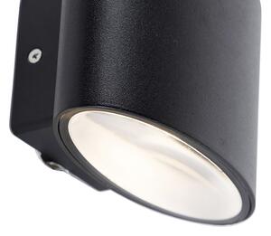 Moderné vonkajšie nástenné svietidlo čierne vrátane LED IP44 - ovum