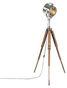 Stojacia lampa s dreveným statívom a štúdiovým bodom - Tripod Shiny