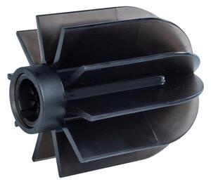 Čierna silikónová toaletná kefa s kovovým držiakom Wenko