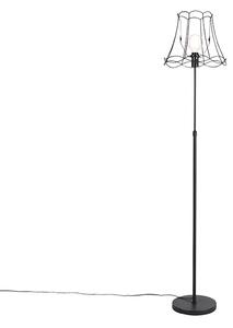 Stojacia lampa čierna s nastaviteľným rámom Granny 35 cm - Parte
