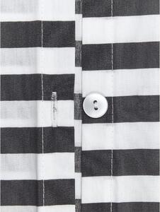 Sivo-biele obliečky na jednolôžko z bavlneného perkálu Westwing Collection Yuliya, 135 x 200 cm