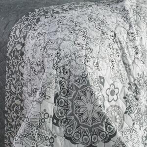 Bielo-sivý obojstranný pléd z mikrovlákna DecoKing Alhambra, 220 × 240 cm