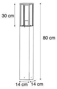 Priemyselná vonkajšia lampa čierna 80 cm IP44 - Charlois