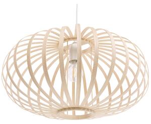 Závesná lampa zo svetlého bambusového dreva, ovál 120 cm, Boho štýl, moderný, škandinávska