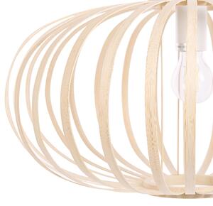 Závesná lampa zo svetlého bambusového dreva, ovál 120 cm, Boho štýl, moderný, škandinávska
