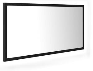 LED kúpeľňové zrkadlo čierne 90x8,5x37 cm akryl