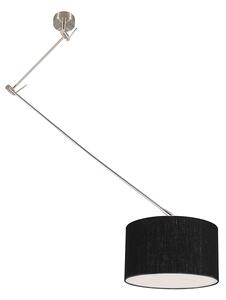 Závesná lampa oceľová s tienidlom 35 cm čierna nastaviteľná - Blitz I