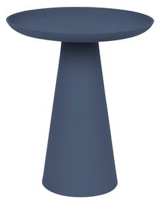 Modrý hliníkový odkladací stolík White Label Ringar, ø 34,5 cm