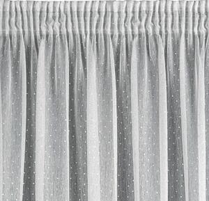 Hotová záclona s riasiacou páskou - Sibel bielostrieborná, š. 3 m x d. 1,5 m