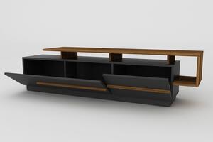Dizajnový TV stolík Panos 180 cm čierny