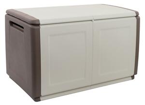 Plastový odkladací box s vekom, 960x570x530 mm, béžový