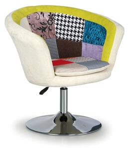 Otočné patchwork kreslo HUG