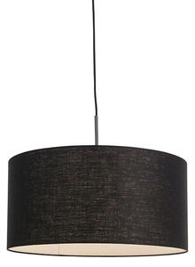 Moderná závesná lampa čierna s čiernym tienidlom 50 cm - Combi 1