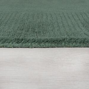 Tmavozelený vlnený koberec Flair Rugs Siena, 80 x 150 cm