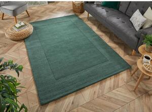 Tmavozelený vlnený koberec Flair Rugs Siena, 80 x 150 cm
