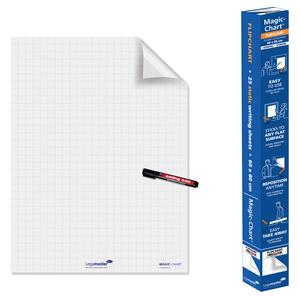 Biela popisovacia fólia Legamaster Magic-Chart, rastrovaná, 25 listov, A1