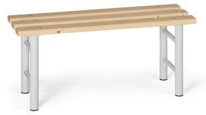 Šatníková lavička, sedák - laty, 1000 mm, sivé nohy