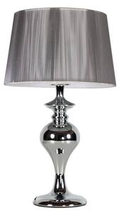 Strieborná stolová lampa Gillenia pre žiarovku E27 – LED lustre a svietidlá > Kolekcie svietidiel > Kolekcia svietidiel GILLENIA