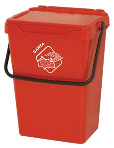 Plastový odpadkový kôš na triedenie odpadu, červený, 35 l