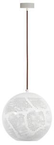 Biely závesný luster Bene pre žiarovku 1x E27 s okrúhlym tienidlom – LED lustre a svietidlá > Kolekcie svietidiel > Kolekcia svietidiel