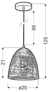 Biely závesný luster Bene pre žiarovku E27 s tienidlom v tvare kužeľa dĺžky 210mm – LED lustre a svietidlá > Kolekcie svietidiel >