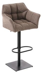 Barová stolička Damas B1 ~ látka, čierny rám - Sivo-hnedá (Taupe)