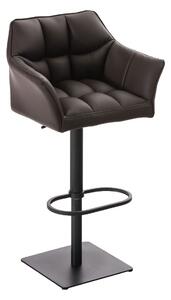 Barová stolička Damas B1 ~ koženka, čierny rám - Hnedá