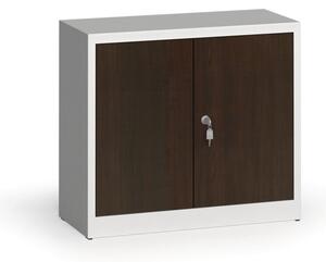 Zvárané skrine s lamino dverami, 800 x 920 x 400 mm, RAL 7035/wenge