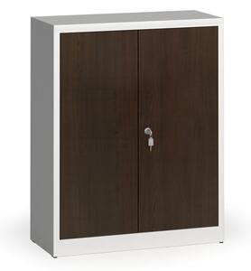Zvárané skrine s lamino dverami, 1150 x 920 x 400 mm, RAL 7035/wenge