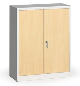 Zvárané skrine s lamino dverami, 1150 x 920 x 400 mm, RAL 7035/breza