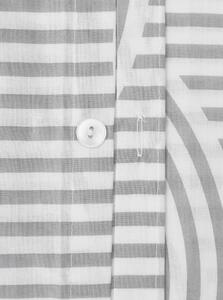 Sivé obliečky na dvojlôžko z ranforce bavlny Westwing Collection Arcs, 200 x 200 cm