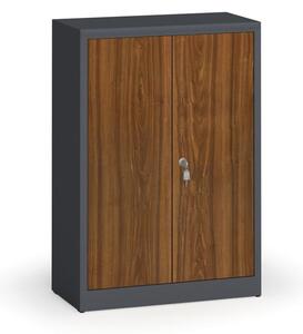 Zvárané skrine s lamino dverami, 1150 x 800 x 400 mm, RAL 7016/orech