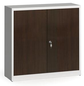 Zvárané skrine s lamino dverami, 1150 x 1200 x 400 mm, RAL 7035/wenge