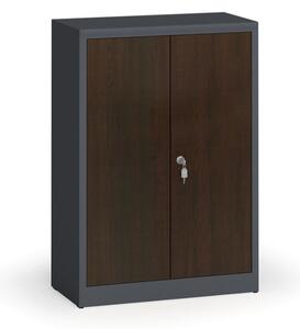 Zvárané skrine s lamino dverami, 1150 x 800 x 400 mm, RAL 7016/wenge