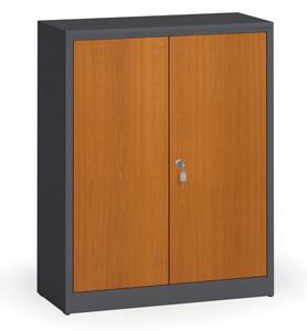 Zvárané skrine s lamino dverami, 1150 x 920 x 400 mm, RAL 7016/čerešňa